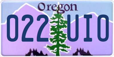 OR license plate 022UIO