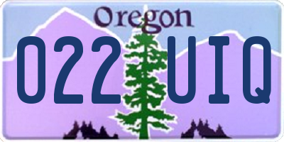 OR license plate 022UIQ