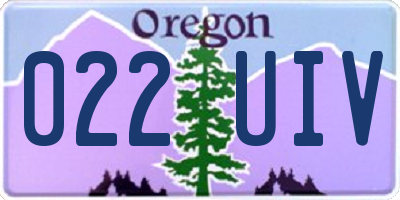 OR license plate 022UIV