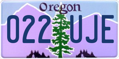 OR license plate 022UJE