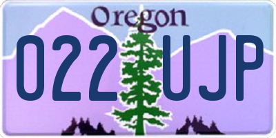 OR license plate 022UJP