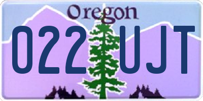 OR license plate 022UJT