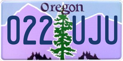OR license plate 022UJU