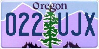 OR license plate 022UJX
