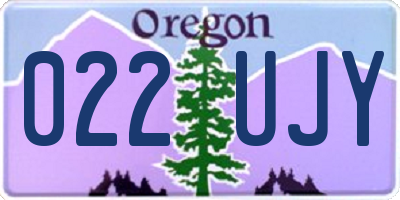 OR license plate 022UJY