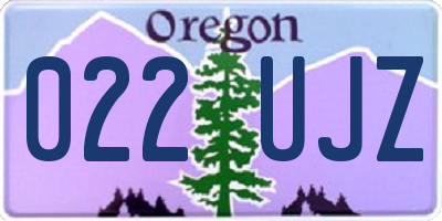 OR license plate 022UJZ