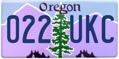 OR license plate 022UKC