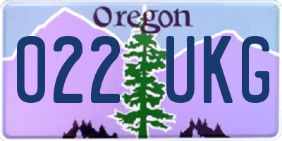 OR license plate 022UKG