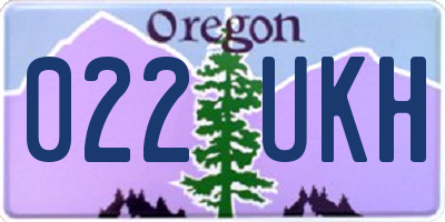 OR license plate 022UKH