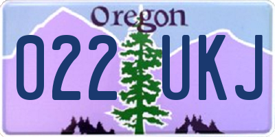 OR license plate 022UKJ