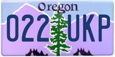 OR license plate 022UKP