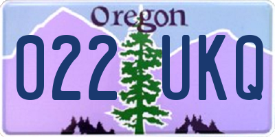 OR license plate 022UKQ