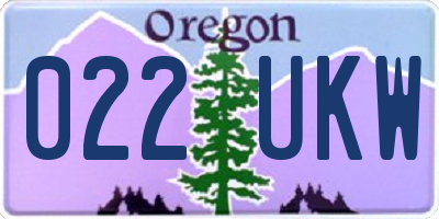 OR license plate 022UKW