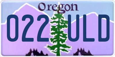 OR license plate 022ULD