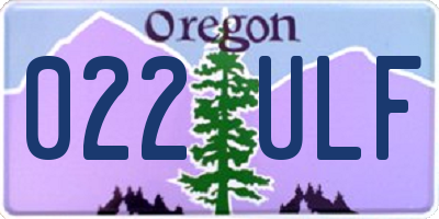 OR license plate 022ULF