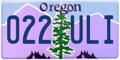 OR license plate 022ULI