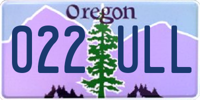 OR license plate 022ULL