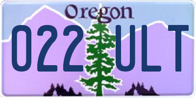 OR license plate 022ULT