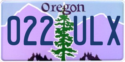 OR license plate 022ULX