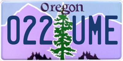 OR license plate 022UME