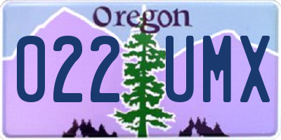 OR license plate 022UMX