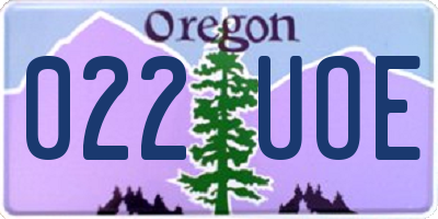 OR license plate 022UOE