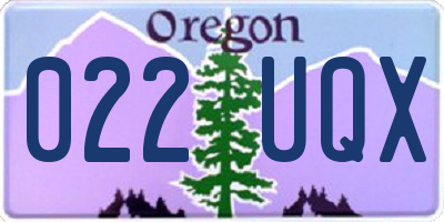 OR license plate 022UQX