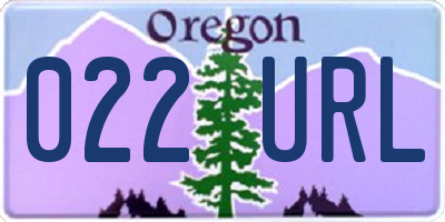 OR license plate 022URL