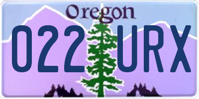 OR license plate 022URX