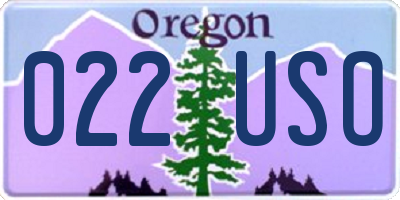 OR license plate 022USO