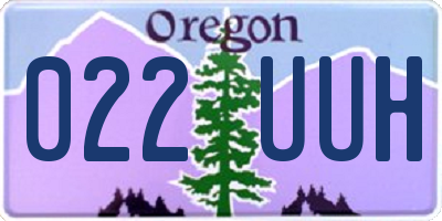 OR license plate 022UUH