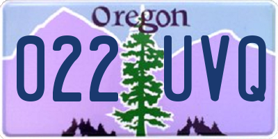 OR license plate 022UVQ