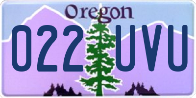 OR license plate 022UVU