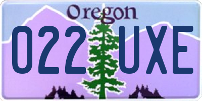 OR license plate 022UXE