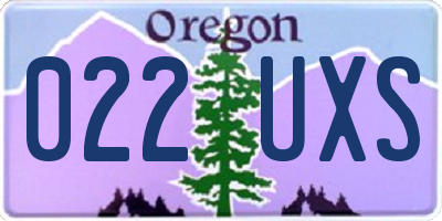 OR license plate 022UXS
