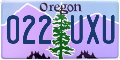 OR license plate 022UXU