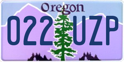 OR license plate 022UZP