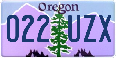 OR license plate 022UZX