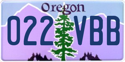 OR license plate 022VBB
