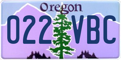 OR license plate 022VBC