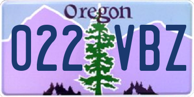 OR license plate 022VBZ