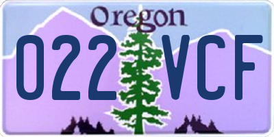 OR license plate 022VCF