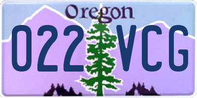 OR license plate 022VCG
