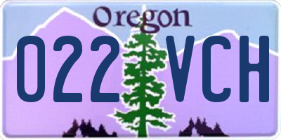 OR license plate 022VCH