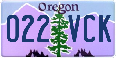 OR license plate 022VCK