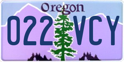 OR license plate 022VCY