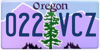 OR license plate 022VCZ