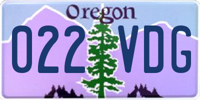 OR license plate 022VDG