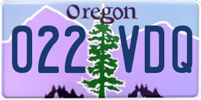 OR license plate 022VDQ