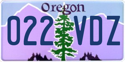 OR license plate 022VDZ